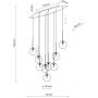 Lampa wisząca powyżej 6x6 W czarna 6148 TK Lighting Esme zdj.2