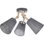 Lampa podsufitowa 3x15 W szara-drewno 658 TK Lighting Vaio zdj.1