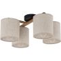 Lampa podsufitowa 4x15 W czarna 6866 TK Lighting Deva Nature zdj.1