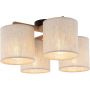 Lampa podsufitowa 4x15 W czarna 6866 TK Lighting Deva Nature zdj.3