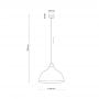 Lampa wisząca 1x15 W czerwona 6927 TK Lighting Cap zdj.2