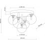 Lampa podsufitowa 5x6 W czarna-złota 758 TK Lighting Nilos zdj.2