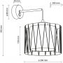 Kinkiet 1x15 W czarny-brązowy 5950 TK Lighting Harmony zdj.2