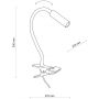 Lampa biurkowa 1x6 W biała-chrom 16024 TK Lighting Lagos zdj.2