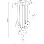 Lampa wisząca powyżej 6x6 W biała-czarna 10079 TK Lighting Martin zdj.2