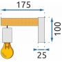 Kinkiet 1x60 W czarny-drewno OSW03241 TooLight Line zdj.2