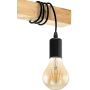 Lampa wisząca 3x60 W czarna-drewno OSW03242 TooLight Boho zdj.3