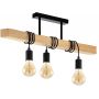 Lampa wisząca 3x60 W czarna-drewno OSW03242 TooLight Boho zdj.1