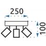 Lampa podsufitowa 3x60 W czarna-chrom OSW05333 TooLight Line zdj.2