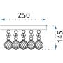 Lampa podsufitowa 3x40 W chrom OSW06822 TooLight Kryształ zdj.2