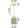 Lampa wisząca 1x60 W złota OSW06874 TooLight Kryształ zdj.2