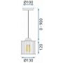 Lampa wisząca 1x60 W chrom OSW08549 TooLight Glamour zdj.2