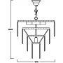 Lampa wisząca 5x40 W chrom 17106631GDCL Zuma Line Amedeo zdj.2