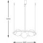 Lampa wisząca 3x40 W czarna 5004 Zuma Line Orbit zdj.2