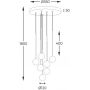 Lampa wisząca powyżej 6x40 W biała-czarna-złota 5642 Zuma Line Ali zdj.2