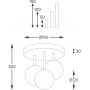 Lampa podsufitowa 3x40 W biała-czarna-złota 5644 Zuma Line Ali zdj.2