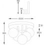 Lampa podsufitowa 5x40 W biała-czarna-złota 5645 Zuma Line Ali zdj.2