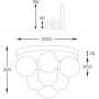 Lampa podsufitowa powyżej 6x40 W biała-czarna-złota 5646 Zuma Line Ali zdj.2