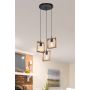 Lampa wisząca 3x20 W czarna-drewno ASZ1678 Zuma Line Atria zdj.4