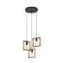 Lampa wisząca 3x20 W czarna-drewno ASZ1678 Zuma Line Atria zdj.3
