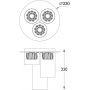 Lampa podsufitowa 3x5 W przezroczysta C038903FF7AC Zuma Line Gem zdj.2