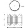 Lampa podsufitowa 6x42 W przezroczysta C055606DV7V7 Zuma Line Alexandria zdj.2