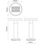 Lampa solarna stołowa 1x2 W czarny DT33611 Zuma Line Carli zdj.2