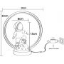 Lampa stołowa 1x4 W czarna EX15S0161 Zuma Line Astronauta zdj.2