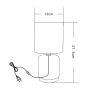 Lampa stołowa 1x40 W biała HS8720WH Zuma Line zdj.2