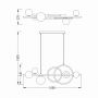 Lampa wisząca 6x15 W czarna-złota MD24487B3BGD Zuma Line Taremi zdj.2