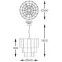 Lampa wisząca powyżej 6x40 W przezroczysta-złota MD352314LEGN Zuma Line Nira zdj.2