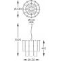 Lampa wisząca powyżej 6x40 W przezroczysta-złota MD35238MEGN Zuma Line Nira zdj.2