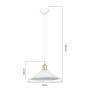 Lampa wisząca 1x20 W biała MDL4157 Zuma Line Maya zdj.2