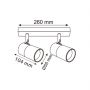 Lampa podsufitowa 2x50 W czarna-złota OB2204BD2BK Zuma Line Fori zdj.2
