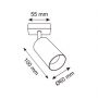 Lampa podsufitowa 1x50 W czarna-szara OB2211BD1BK Zuma Line Ren zdj.2