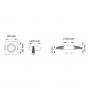 Lampa do zabudowy 1x50 W czarna OB2211CL02BL Zuma Line Finn zdj.2