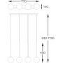 Lampa wisząca 4x4 W czarna-złota P057404DSDFZ Zuma Line Arcturus zdj.2