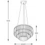 Lampa wisząca 4x40 W przezroczysta P1712741GD Zuma Line Tifanny zdj.2