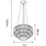 Lampa wisząca 4x40 W czarna P171274 Zuma Line Tifanny zdj.2