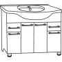 Szafka stojąca podumywalkowa 91x33.4 cm 624061 Antado Prima zdj.2