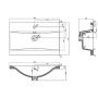 Umywalka z szafką 60 cm białą AMREU62027 Astor Reno zdj.2