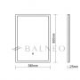 Lustro 39x50 cm prostokątne z oświetleniem z matą grzewczą L02010204012 Balneo Cosmo zdj.2