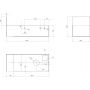 Konsola 44x18x20.5 cm podumywalkowa wisząca czarna CL073603021 Clou Flush zdj.2