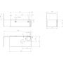 Konsola 44x18x21.2 cm podumywalkowa wisząca czarna CL073643021 Clou New Flush zdj.2