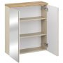 Szafka 60x20x70 cm z lustrem beżowa BALICASHMERE84602D Comad Bali Cashmere zdj.2