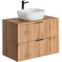 Umywalka z szafką i blatem 80 cm dąb SETADOB80CMSMILE40 Comad Adel Oak zdj.1