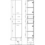 Szafka 30x30x185 cm boczna stojąca biały S516005DSM Cersanit Alpina zdj.3