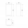 Szafka 35x27x70 cm boczna wisząca S565002 Cersanit Mesta zdj.2