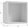 Szafka 30x20x30 cm boczna wisząca biała 125A03025 Defra Kubik zdj.2