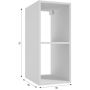 Szafka 30x44x70 cm boczna wisząca biała 125A03052 Defra Uni zdj.2